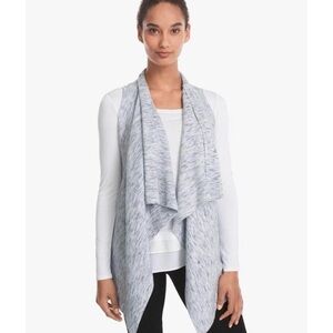 White House Black Market Waterfall Knit Sleeveless Cardigan Cover Up Vest